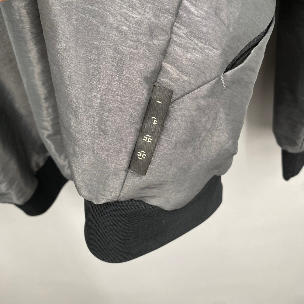 Adidas Jacketā Men's 2XL Gray Bomber Track Harden Traveler Basketball IB9432 - Picture 9 of 16